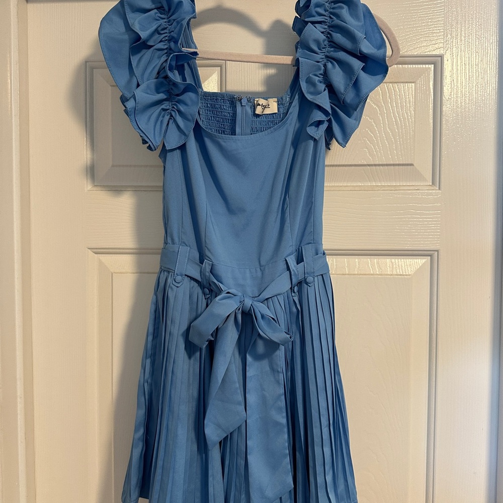 Blue Ruffled Women’s Romper